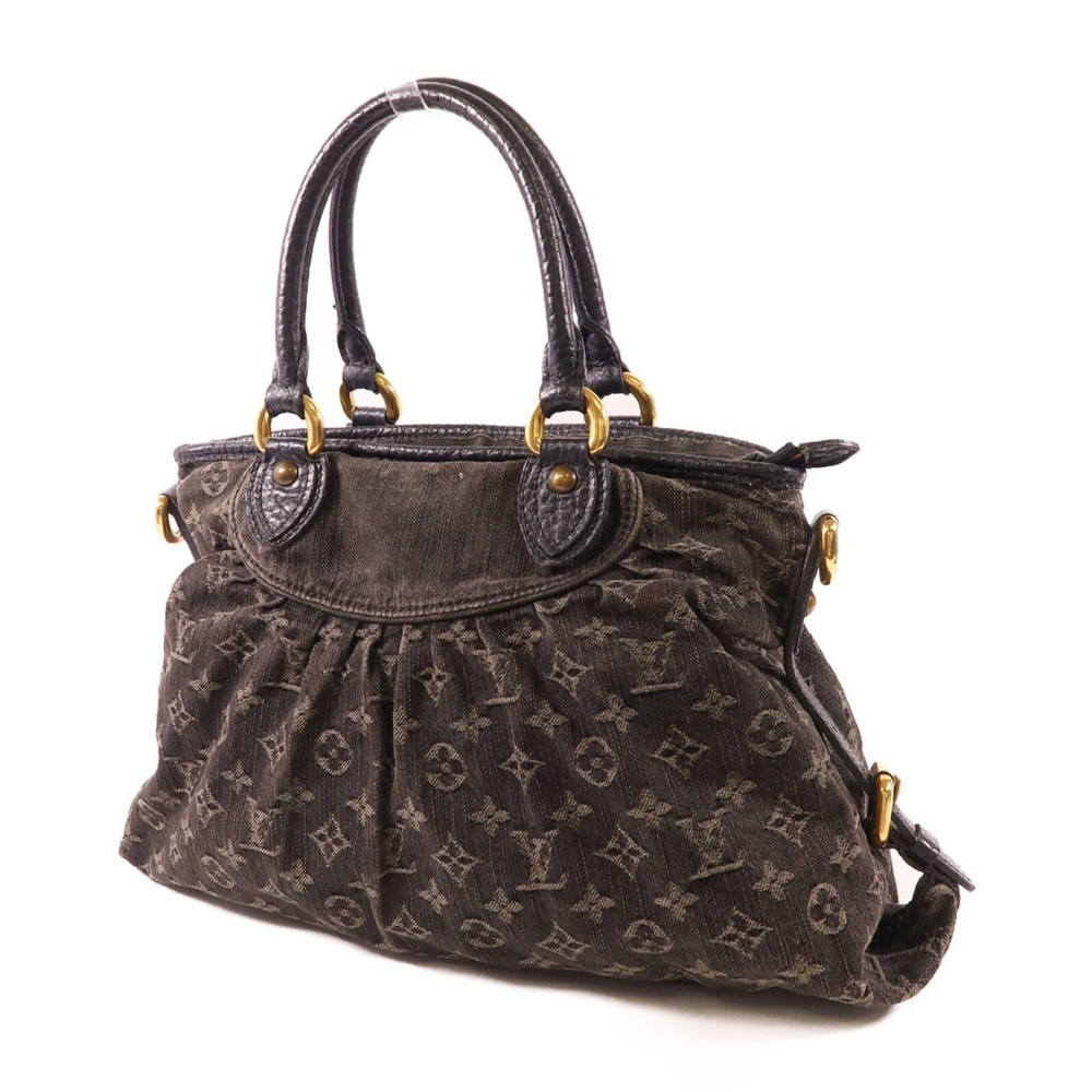 Louis Vuitton Black Monogram Canvas Shoulder Bag